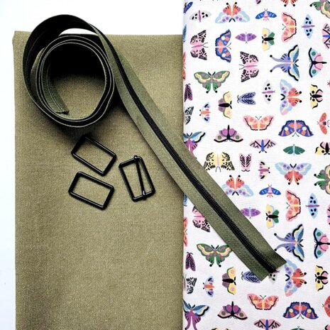 DIY pakket - Esmee tas Heavy Canvas Olive/Wing Study