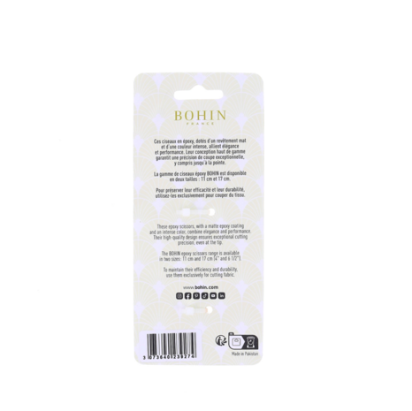 Bohin naaischaartje 11 cm epoxy geel