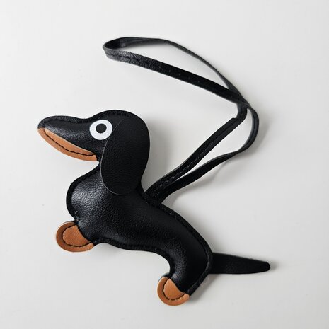 Bag Charm Hond zwart