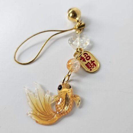 Bag Charm Vis oranje