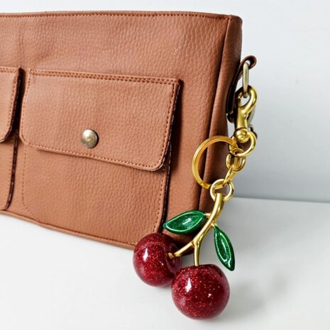Bag Charm Cherry naturel