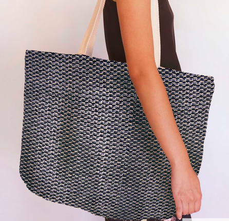 Paper Knit Raffia Nautic Waves