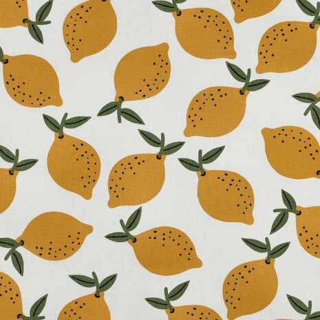 Canvas Fruits Lemons White