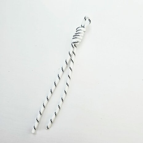 Bag Charm Koord Wit/Zwart