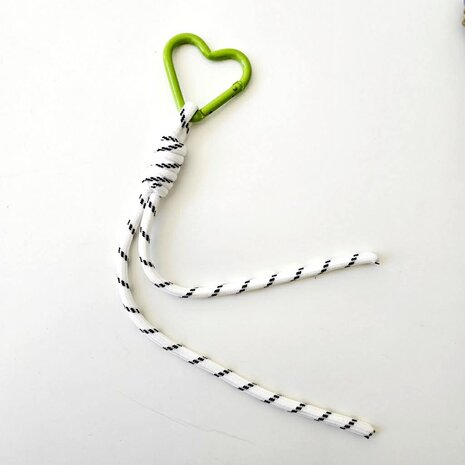 Bag Charm Koord Wit/Zwart