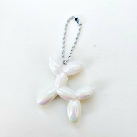 Bag Charm Ballonhondje wit