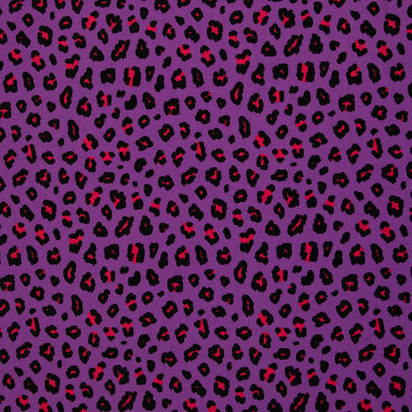 Canvas Leopard paars/fuchsia