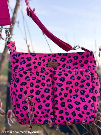 Canvas Leopard fuchsia/paars