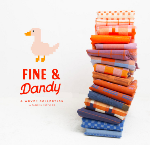 Fine and Dandy - Deco Stripe in Navy/Spice