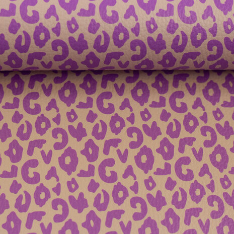 Kunstleer Wild Sand/Deep Purple