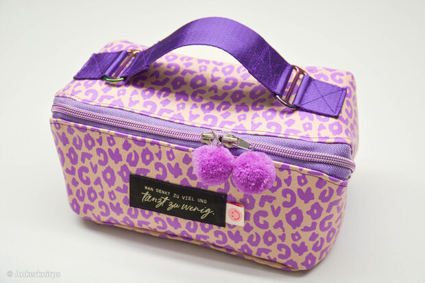Kunstleer Wild Sand/Deep Purple