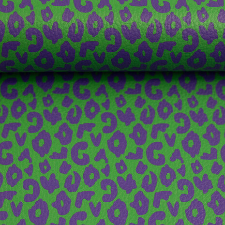 Kunstleer Wild Shamrock/Violet