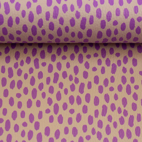 Kunstleer Brush Sand/Deep Purple