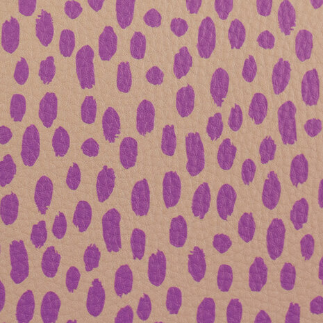 Kunstleer Brush Sand/Deep Purple