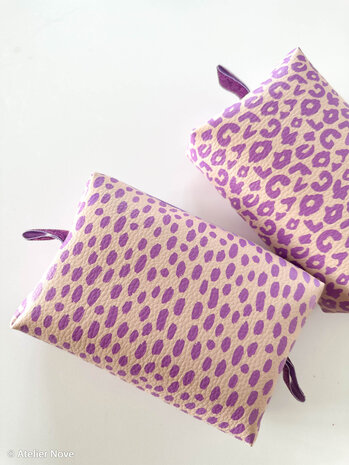 Kunstleer Wild Sand/Deep Purple