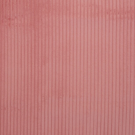 Ribfluweel roze