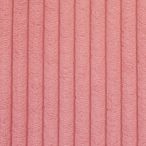 Ribfluweel roze