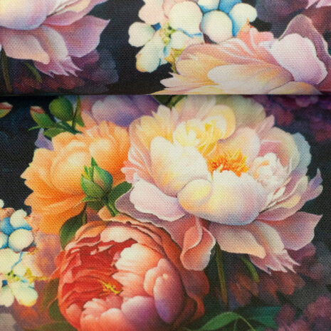 Aura Canvas - Bloemen paars/roze