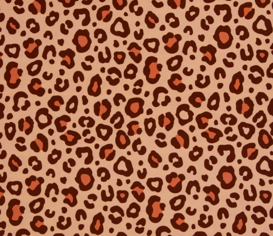 Leopard canvas abrikoos/bruin