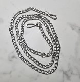 Tassenketting fijn zilver/nikkel 90 cm_