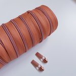 Rits koper met rosé tandjes 4 mm