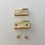 Riemklem 20 mm licht goud