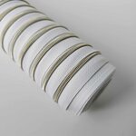 Rits wit/ivoor met licht gouden tandjes 4 mm