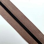 Rits taupe/brons met mat zwarte tandjes 4 mm