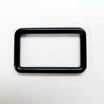 Passant mat zwart fijn 38 mm