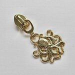 Trekker octopus licht goud 6 mm