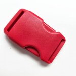 Klikgesp kunststof rood 25 mm