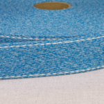 Tassenband 30 mm met stiksel blauw