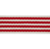 Tassenband 38/40 mm gestreept ecru/rood SOFT