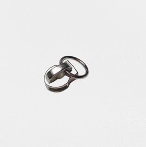 Trekker met ring voor rits 6 mm zilver