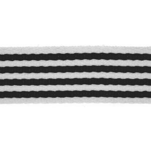 Tassenband 38/40 mm gestreept ecru/zwart SOFT