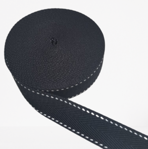 Tassenband 30 mm zadelsteek zwart