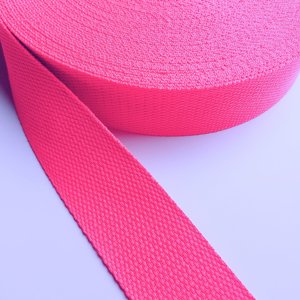Tassenband 30 mm fluo roze
