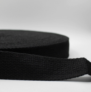 Tassenband 25 mm zwart
